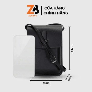 Túi xách chéo nam ZERBAG Mini nắp gập vuông