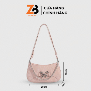 Túi xách nữ ZERBAG đeo chéo họa tiết bướm sang chảnh kèm xích