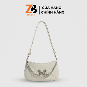 Túi xách nữ ZERBAG đeo chéo họa tiết bướm sang chảnh kèm xích