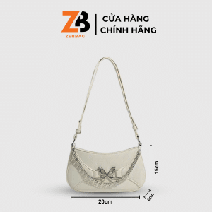 Túi xách nữ ZERBAG đeo chéo họa tiết bướm sang chảnh kèm xích