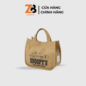Túi Tote vải canvas in hình SNOOPY dễ thương