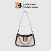 Túi xách nữ ZERBAG hoạ tiết caro dập nổi kết hợp quai xích