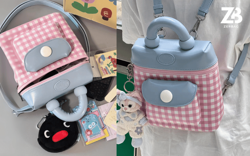 Cách xỏ dây đeo balo mini 1 dây