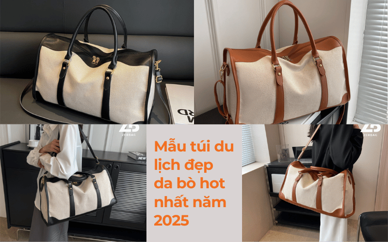 Mẫu túi du lịch da bò ZERBAG cao cấp