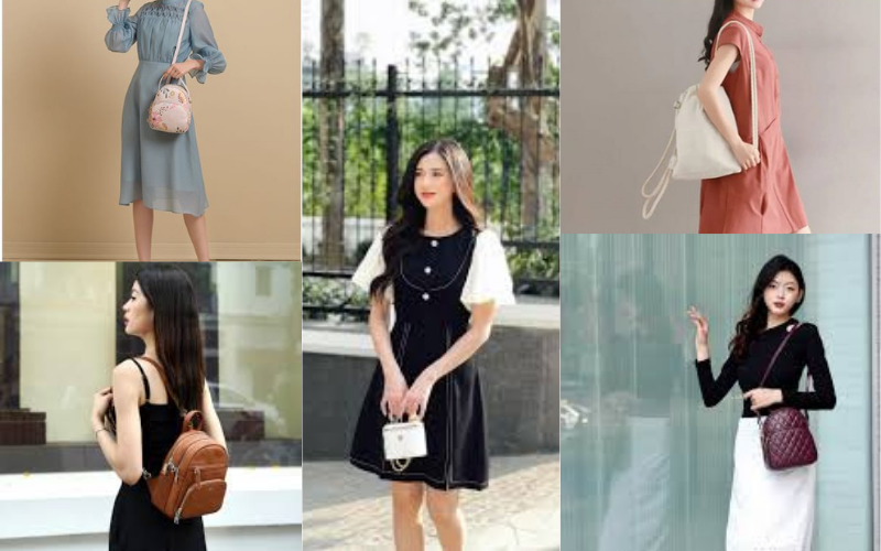 Phối balo mini nữ cute với váy đầm xinh xắn