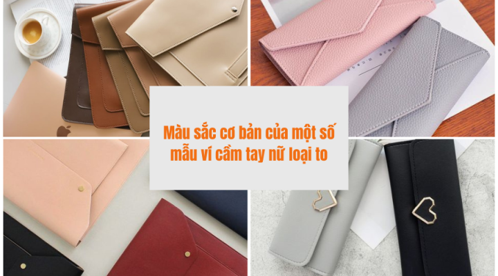 Màu sắc của một số mẫu ví cầm tay nữ loại to