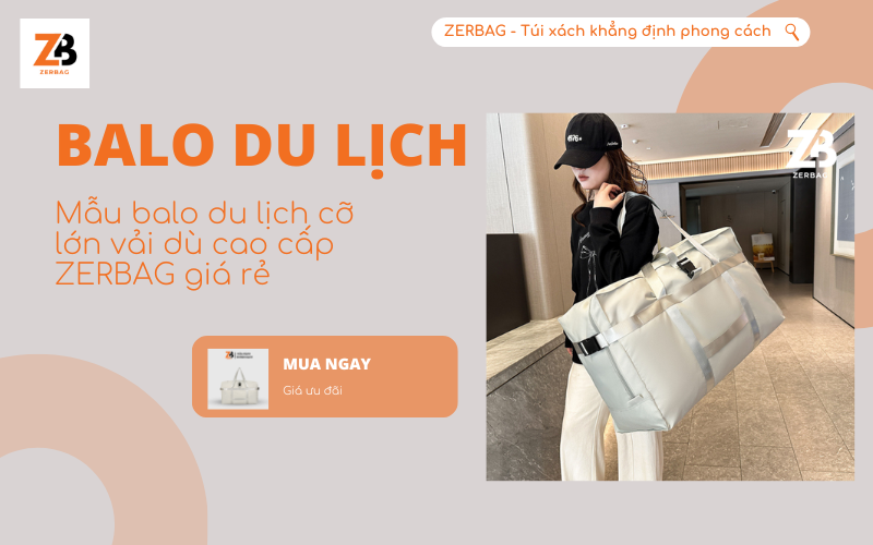 Ba lô du lịch loại lớn bằng vải cao cấp giá rẻ