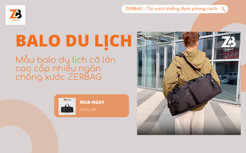 Ba lô du lịch loại lớn nhiều ngắn chống xước bền bỉ