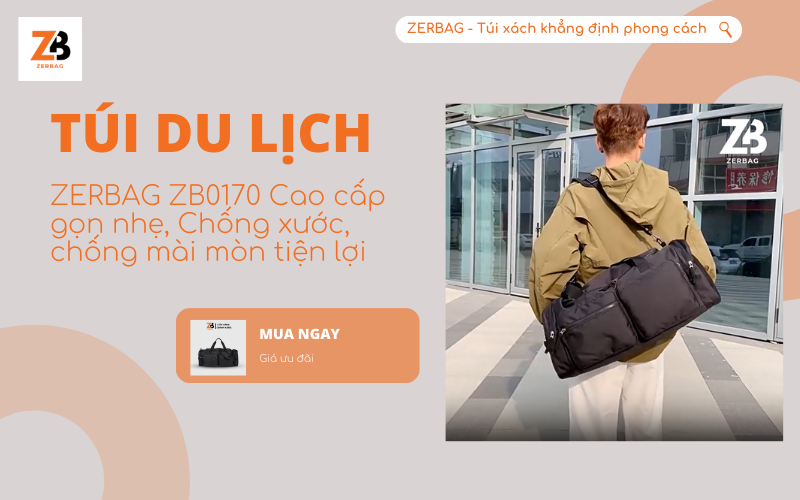 Balo du lịch siêu nhẹ cao cấp ZB0170
