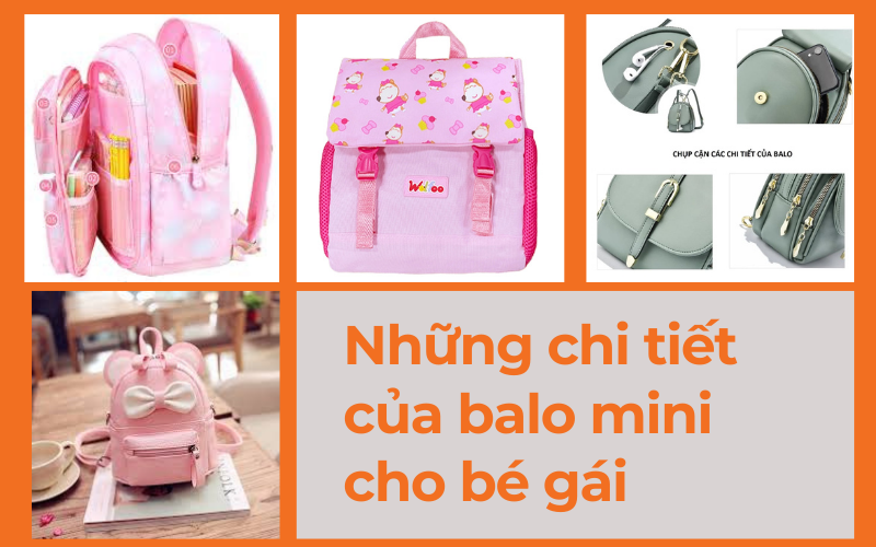 Cận cảnh chi tiết balo mini cho bé gái
