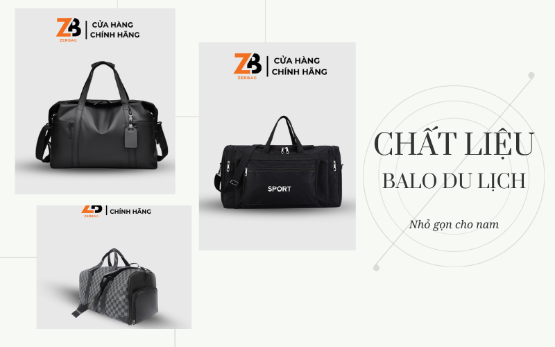 Chất liệu balo du lịch nhỏ gọn cho nam