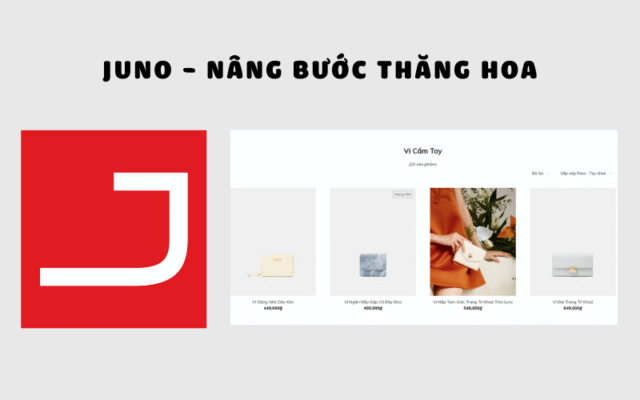 Logo và sản phẩm ví của JUNO