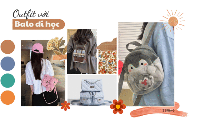 Outfit đi cùng với các mẫu balo đi học đẹp