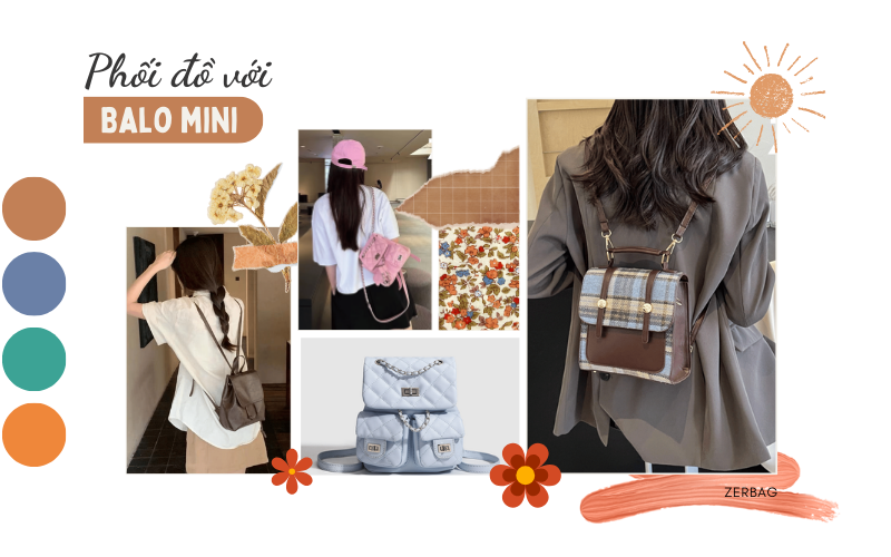 Phối đồ với balo mini cặp nhỏ đi chơi