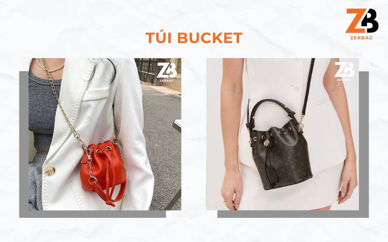 Các mẫu túi đeo chéo nữ nhỏ gọn - Túi đeo chéo mini bucket