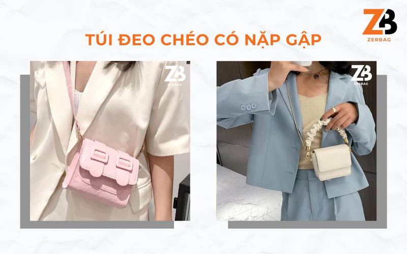 Các mẫu túi đeo chéo nữ nhỏ gọn - Túi đeo chéo mini có nắp gập
