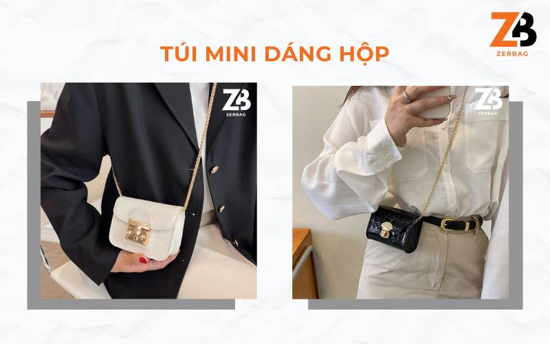 Các mẫu túi đeo chéo nữ nhỏ gọn - Túi đeo chéo mini dáng hộp