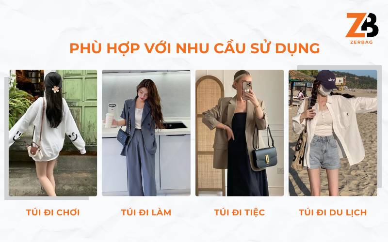 Cách chọn túi đeo chéo nữ nhỏ gọn phù hợp với nhu cầu sử dụng