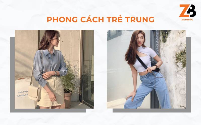 Cách phối đồ theo phong cách trẻ trung với túi đeo chéo nữ hàng hiệu