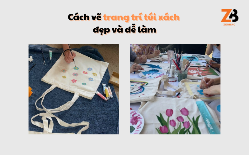 Vẽ trang trí túi vải - Cách vẽ trang trí túi xách đẹp và dễ làm