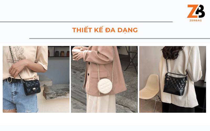 Túi đeo chéo nữ hàng hiệu kiểu dáng đa dạng