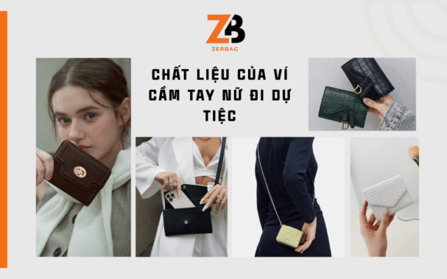 Chất liệu của ví cầm tay nữ đi dự tiệc