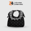 Túi đeo vai mini ZERBAG da PU chấm bi viền cổ dúm nhiều màu đi chơi phong cách Hàn Quốc trẻ trung