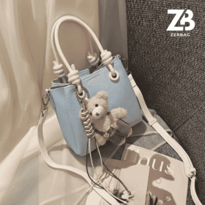 Túi xách nữ đeo chéo ZERBAG basic tặng kèm charm gấu xinh xắn phong cách Hàn