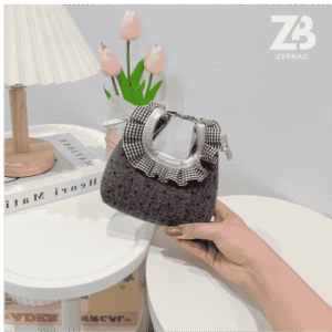 Túi đeo vai mini ZERBAG da PU chấm bi viền cổ dúm nhiều màu đi chơi phong cách Hàn Quốc trẻ trung