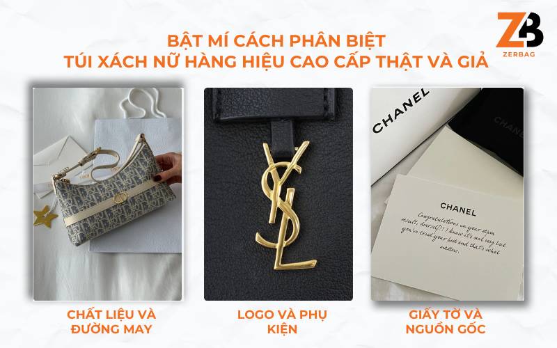 Bật mí cách phân biệt túi xách nữ hàng hiệu cao cấp thật và giả cho ai chưa biết