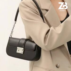Túi xách nữ đeo vai ZERBAG da PU trơn basic phong cách Hàn Quốc đi học đi làm