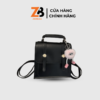 Balo da nữ ZERBAG mini hộp vuông da PU kèm charm bông dễ thương