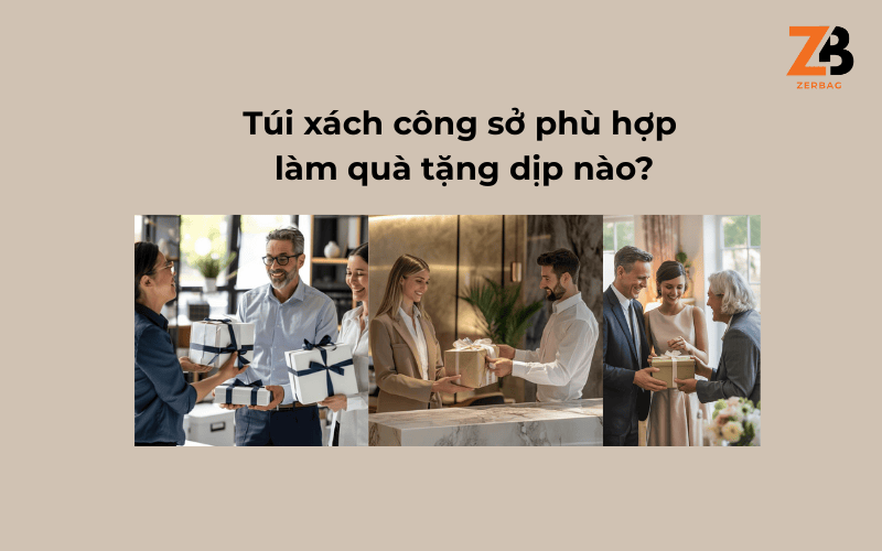 Túi xách công sở phù hợp làm quà tặng dịp nào