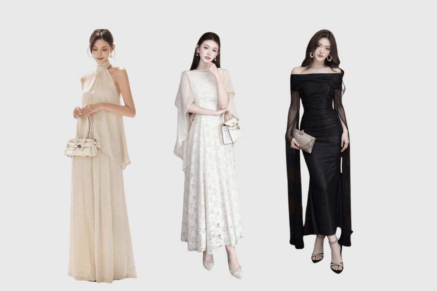 Chọn túi xách đi dự tiệc cưới - Hình ảnh minh hoạ chọn túi xách theo từng phong cách